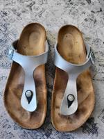 Birkenstock Pantolette ○ Gizeh ○ Silber ○ 40 ○ Normal Bochum - Bochum-Süd Vorschau