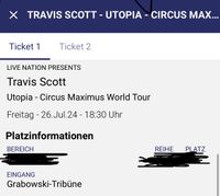2 Travis Scott Tickets Frankfurt Rheinland-Pfalz - Wallertheim Vorschau