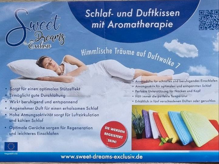 Schlaf- und Duftkissen mit Aromatherapie  (Zitrus) in Steinau an der Straße