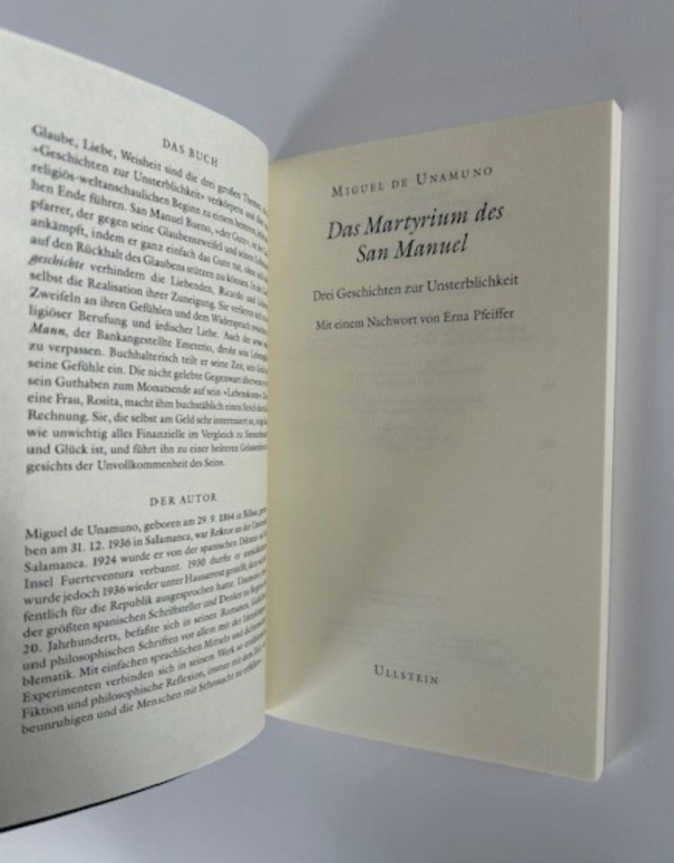 Miguel de Unamuno: Das Martyrium des San Manuel. Unsterblichkeit in Reutlingen