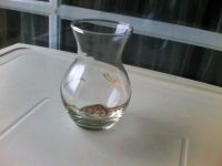 sehr schöne Vase aus Glas – sie ist transparent und hat ein goldf Bayern - Adlkofen Vorschau