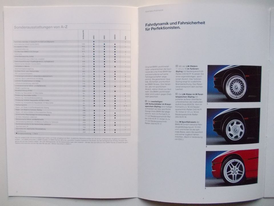 BMW - 8er Reihe E31 Sonderausst.+ BMW Preise 1996 Auto Prospekte in Kaiserslautern