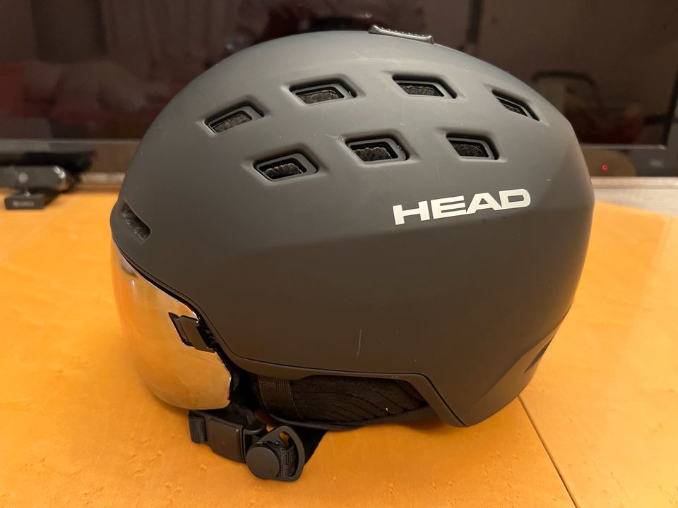 Skihelm HEAD Radar Black M-L 56-59 Sphere Fit Visier Visor in Holzkirchen