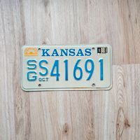 Kansas 1988 USA US Kennzeichen Nummernschild license plate Bayern - Großmehring Vorschau