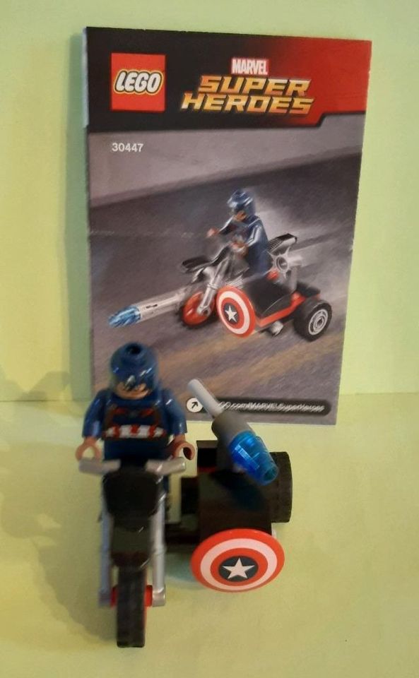 LEGO® Super Heroes 30447 Captain Americas Motorrad kpl. + Bauanl in Michelsneukirchen