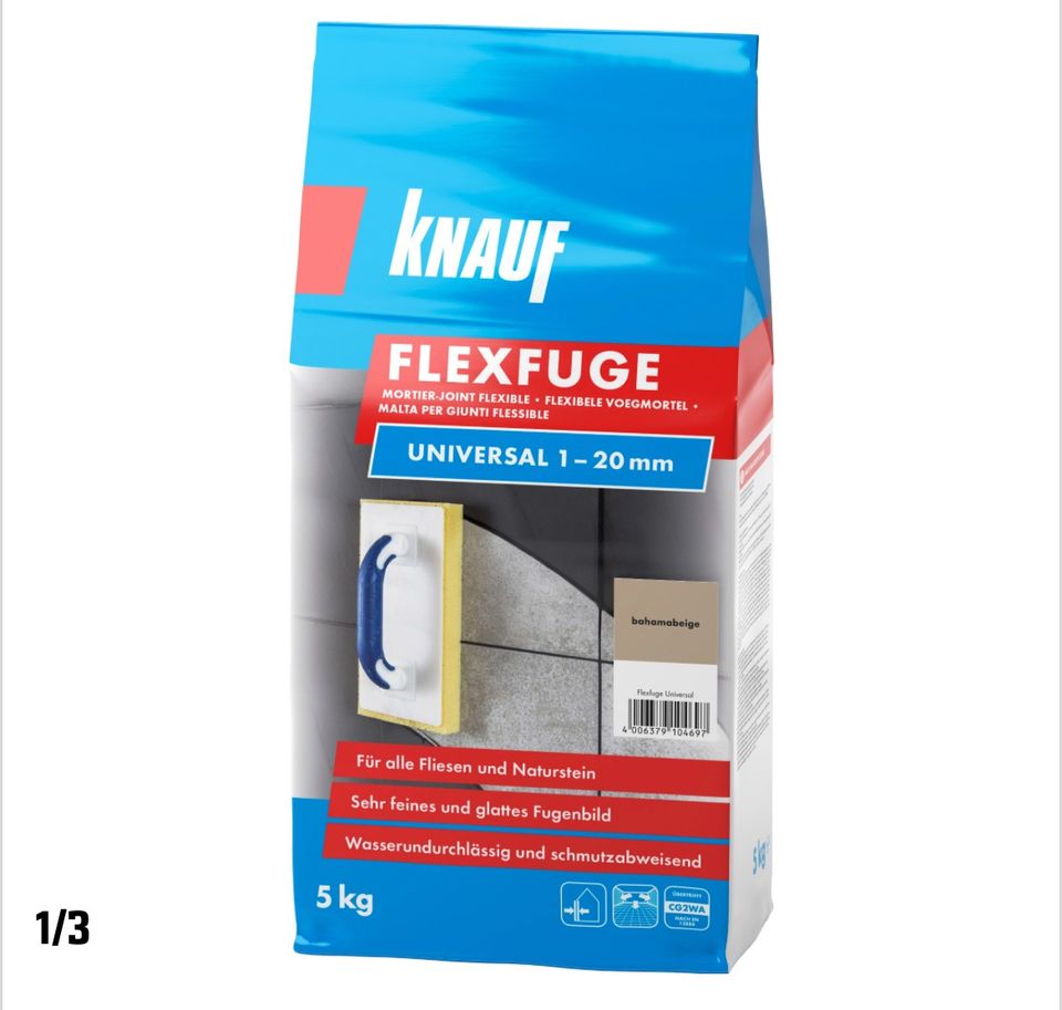 Knauf Fugenmörtel Flexfuge Universal Bahamabeige 2,5 kg in Bobingen