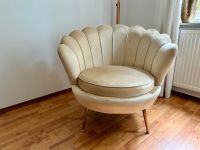 Muschelsessel Samt Relaxsessel Lounge creme beige Westwing-Stil Hessen - Eltville Vorschau