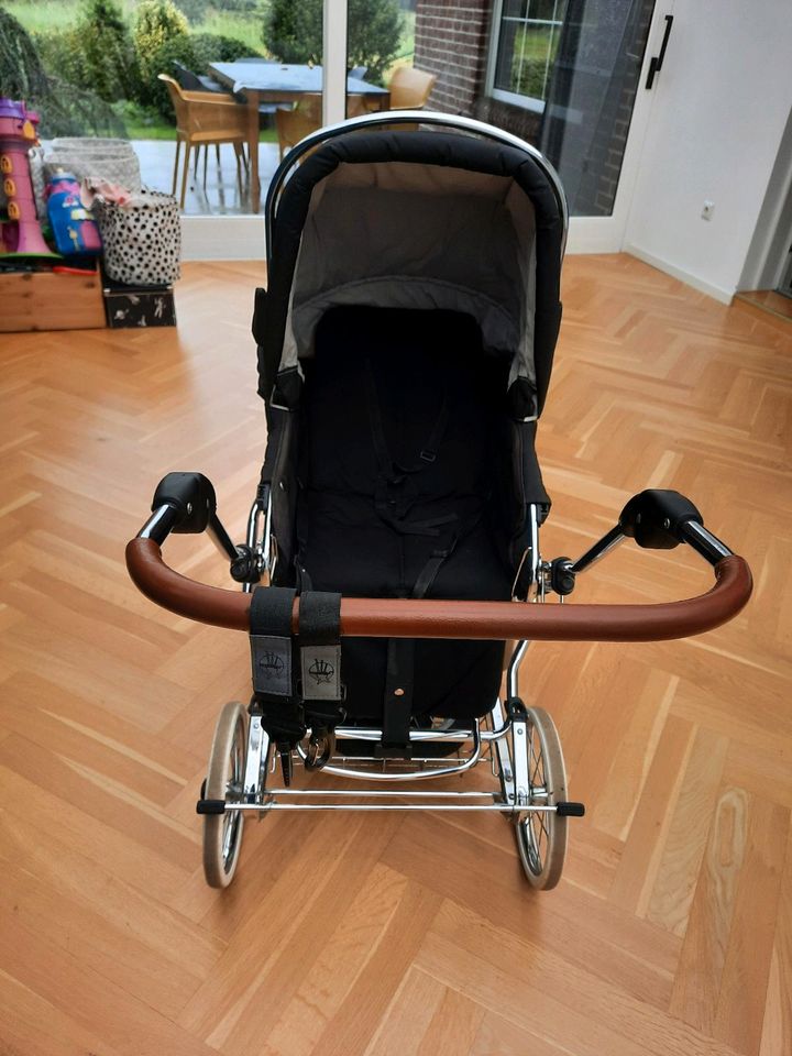 Kinderwagen Hesba Condor Coupe Schwarz Ledergriff in Geldern