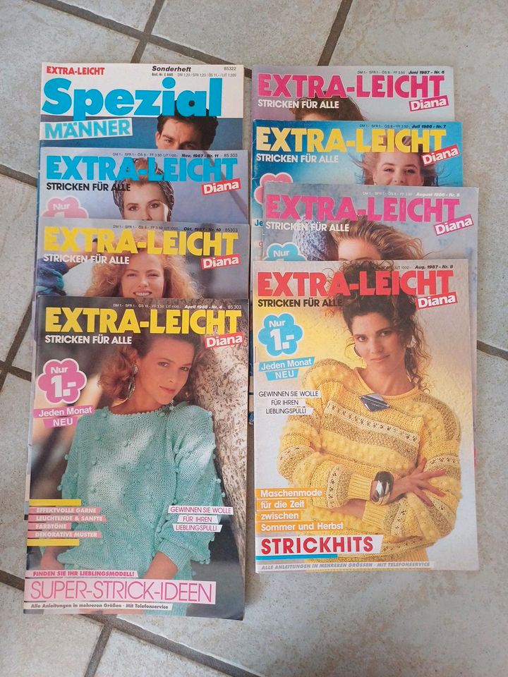 Paket 8 Hefte "Extra leicht" Stricken für alle 1986-1988 in Trostberg