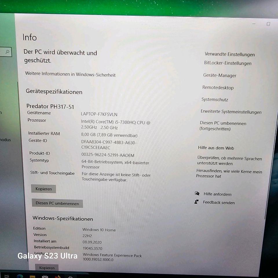 Laptop Acer Predator PH317-51 Helios 300 sehr guter Zustand in Lengerich