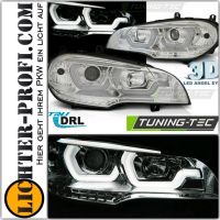 Led TFL Tube Angel Eyes Scheinwerfer chrom für BMW X5 E70 07-13 Hessen - Calden Vorschau