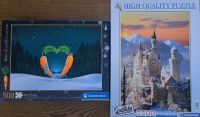 2 Puzzles Clementoni 1500 und 500 Teile Neuschwanstein u.a. Nordrhein-Westfalen - Marl Vorschau