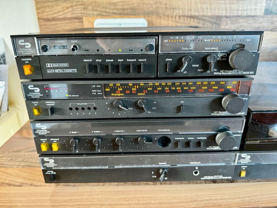 Schneider 8025 komplette Retro Stereo Anlage MA PA SR P Überholt in Buchholz in der Nordheide