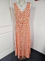 MANGO Kleid Maxikleid Sommer Gr.M Orange/Creme Niedersachsen - Dötlingen Vorschau