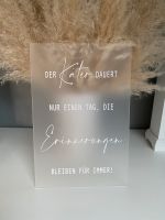 Acrylschild Erinnerungen Wedding Sign Hochzeit zu verkaufen Schleswig-Holstein - Lübeck Vorschau