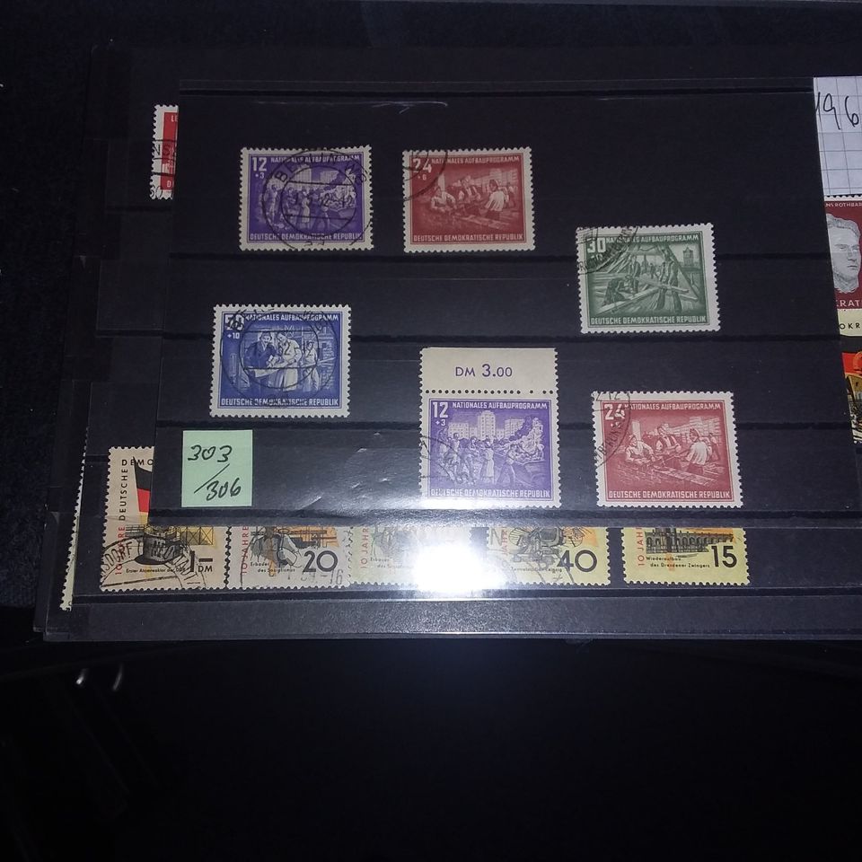 DDR gestempelte Briefmarken in Berlin