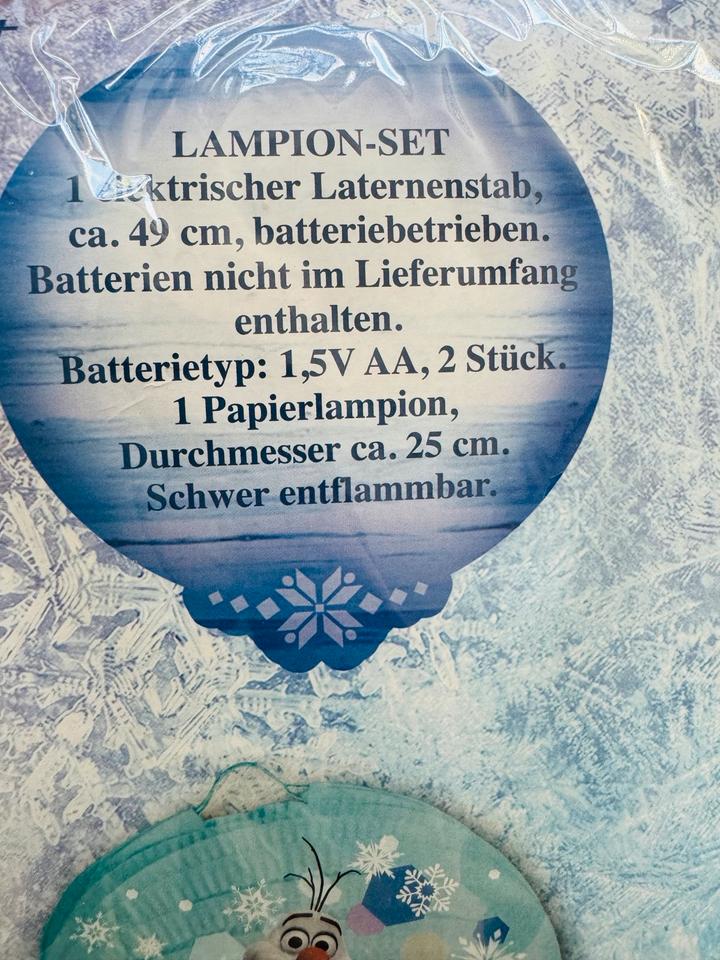 NEU!!! Laterne Anna und Elsa Olaf mit elektrischen Laternstab in Winkelhaid
