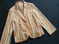 BIBA Jacke Kurzblazer beige/ocker-orange gestreift Gr. 44/46 NEU Bayern - Obertraubling Vorschau