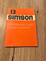 Simson Betriebsanleitung für Simson Kleinkrafträder S51 S50 Nordrhein-Westfalen - Bünde Vorschau