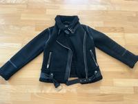 Jacke Teddy Leder Zara schwarz XS 34 Baden-Württemberg - Tamm Vorschau