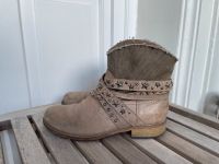 VERO CUOIO Ankle Boots / Stiefelette Leder/Canvas Gr. 39 Beige Eimsbüttel - Hamburg Harvestehude Vorschau