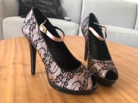 Pumps High Heels Spitze rosa schwarz 39 Weihnachten Silvester Brandenburg - Panketal Vorschau