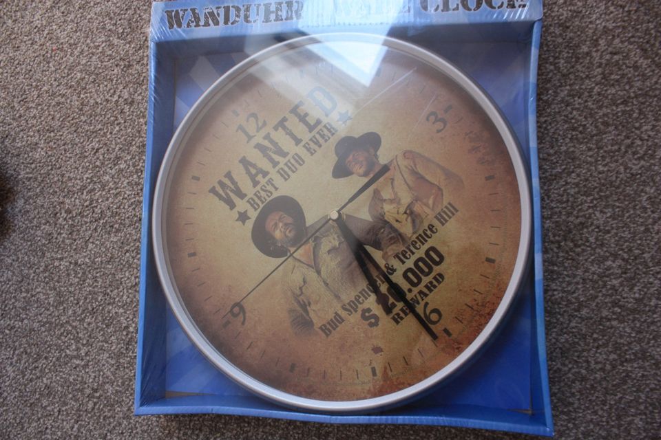 Bud Spencer und Terence Hill - Wanduhr Most Wanted Dekoration in Freiberg