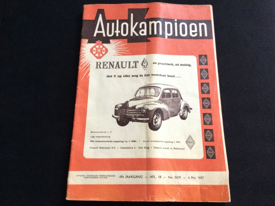 Autokampioen Auto Zeitschrift Zeitung 1957 Niederlande Standard in Kiel