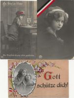 AK Patriotika - 3 Karten mit Mädchen, ein Brief an Vater, Gott sc Baden-Württemberg - Mühlhausen Vorschau