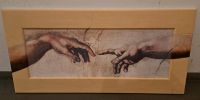 Bild "Die Erschaffung Adams" Hände gerahmt Holzdruck Michelangelo Nordrhein-Westfalen - Dorsten Vorschau