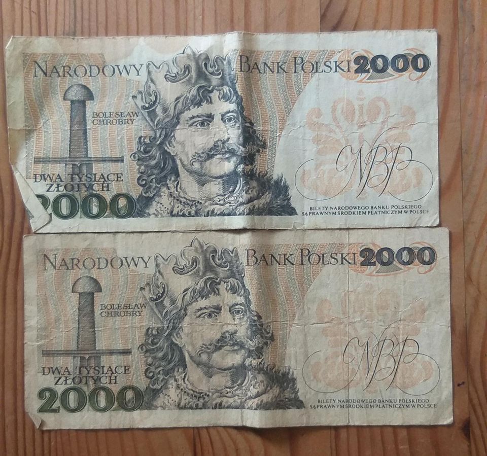 Geldschein Polen 2000 Zlothy 1977 je 15 € in Dormagen