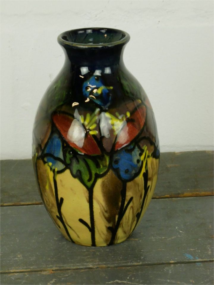 Vase - Keramik - Ernst Huber-Roethe - Jugendstil - Blumen in Hiltrup