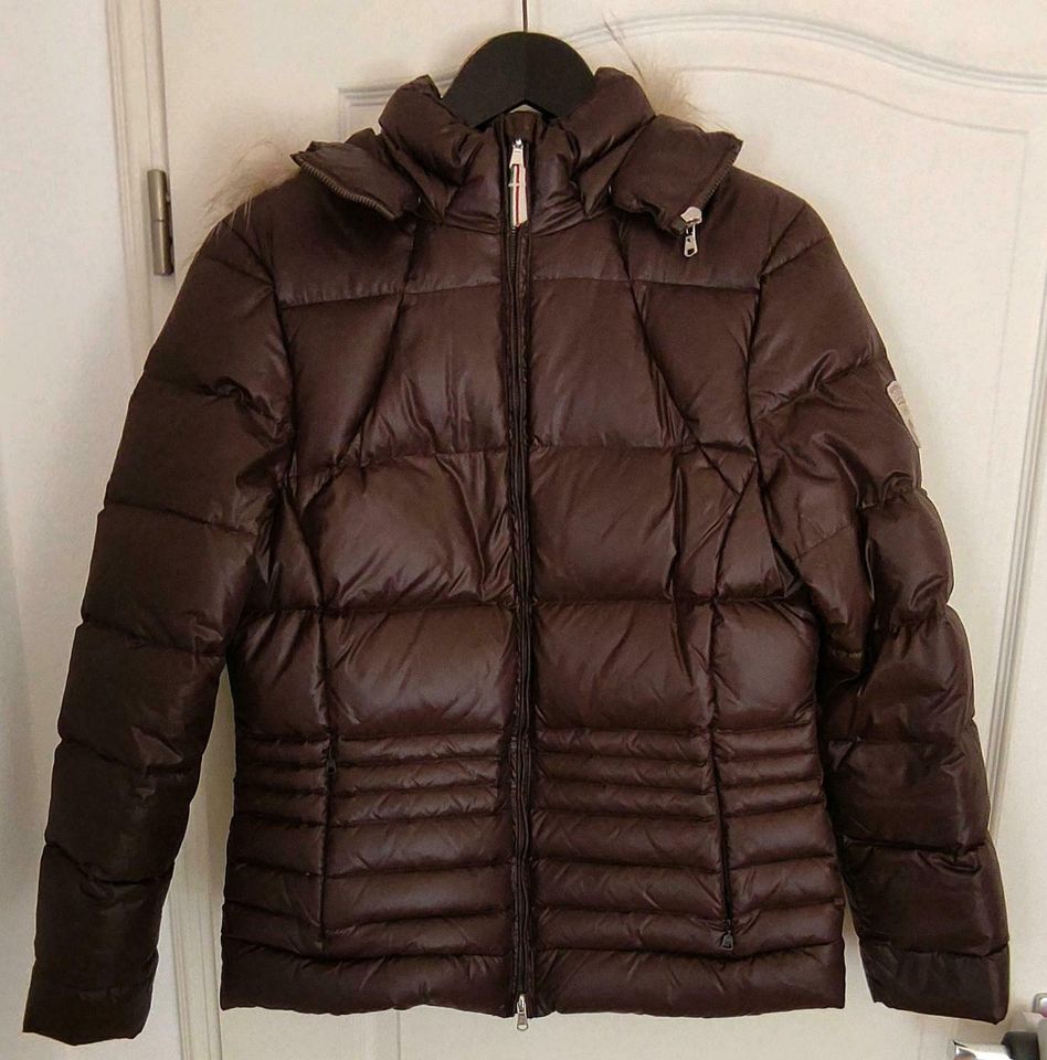 NP300€, DOLOMITE Daunenjacke, braun, Gr. L, Echtfellrandkapuze in Fürstenfeldbruck