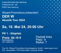 2x Tickets | DER W DerW Akustik Tour | 18.05.2024 | Neu-Isenburg Sachsen - Grimma Vorschau