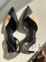 Zara Ballerina 40 schwarz beige geflochten Münster (Westfalen) - Handorf Vorschau