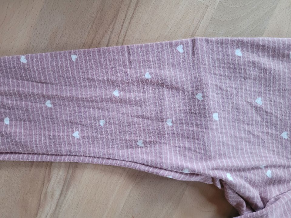 Mädchen Handmade Leggings rosa weiß Größe 98 in Saldenburg