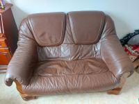 Echtholz Leder Sofa Couch Zweisitzer braun Brandenburg - Eberswalde Vorschau