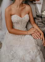 Brautkleid WETTERS Design NARA A-Linie 34 Schleppe 3D Blüten Bayern - Pegnitz Vorschau