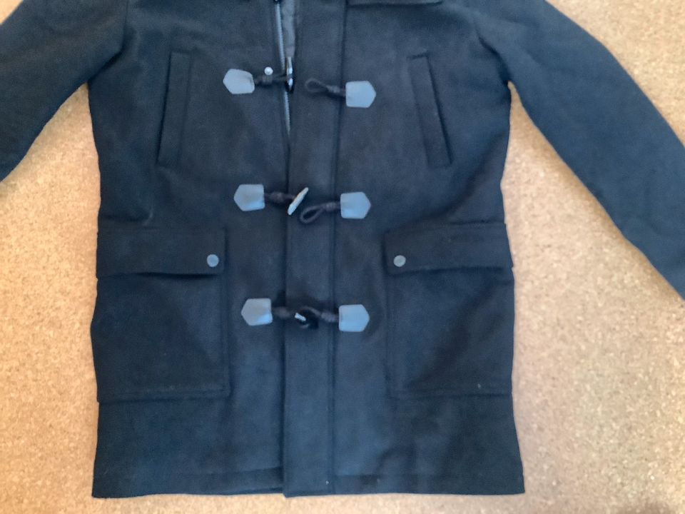 Mantel mit Kapuze Herren (Duffel Coat Style) Größe 54 schwarz in Eibau-Walddorf