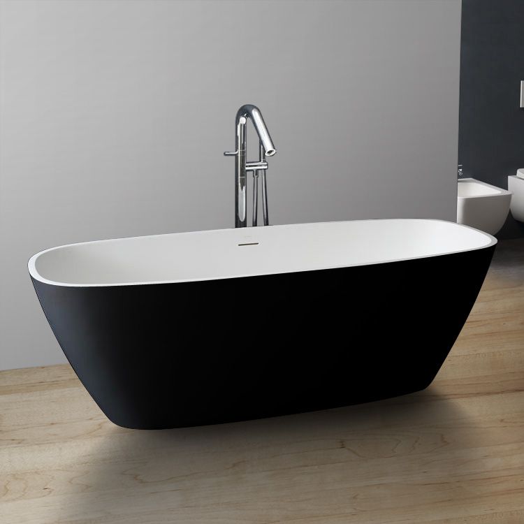 Badewanne Mineralguss StoneArt BS-528 schwarz-weiß 175x75 matt in Bad Kissingen