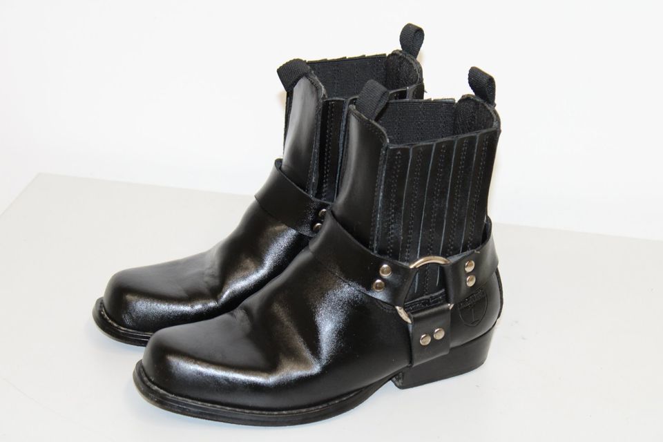 63 Biker Western Boots Stiefeletten schwarz 38 in Ingolstadt