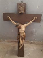 Jesus am Kreuz Holzkreuz Kreuz Kreuzigung Midcentury Hessen - Bad Soden am Taunus Vorschau