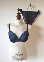 Passionata Lingerie Set BH 75 B Hose Design floral blau Navy Bayern - Ustersbach Vorschau