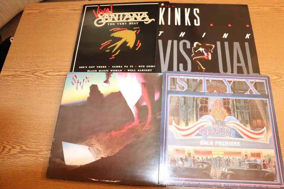 4 Lps - Styx - Santana und The Kinks in Osterhofen