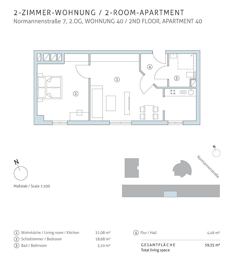 Bezugsfrei: Ihr eigenes Refugium mit moderner 2-Zimmerwohnung nahe des Großen Wannsee in Berlin