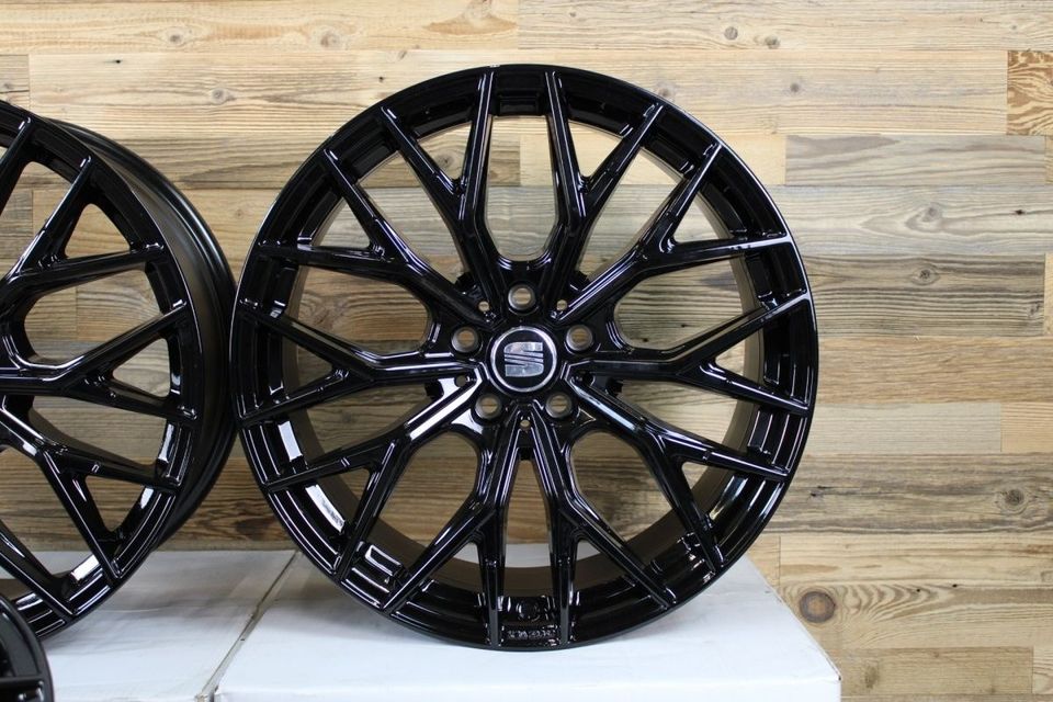 Wheelworld 2DRV WH37 19 Zoll Felgen für Seat Cupra Leon Ateca Alhambra Altea Formentor Tarraco Exeo 1P 5F KL 5FP ST 7N KM VZ VZ4 VZ5 KN FR 5P 3R Hybrid e Sommerräder Winterräder schwarz Räder poliert in Neckarsulm