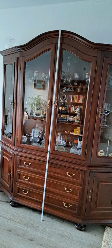 Vitrinenschrank Vitrine Mahagoni Schrank Wohnzimmer Esszimmer in Weilerswist