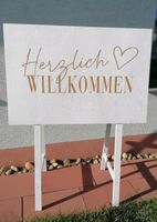 Staffelei Schild Willkommen Hochzeit Geburtstag Veranstaltung Baden-Württemberg - Riegel Vorschau