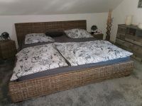 Bett/Rattanbett 200x200 incl. LR, 2 hochwertiger Matratzen Hessen - Freigericht Vorschau