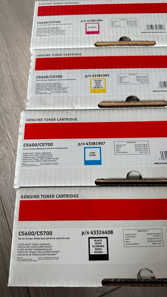 Neu! Orginal Tonerkassette Oki 43324408 C5600/C5700 Toner Schwarz in Lampertswalde bei Großenhain